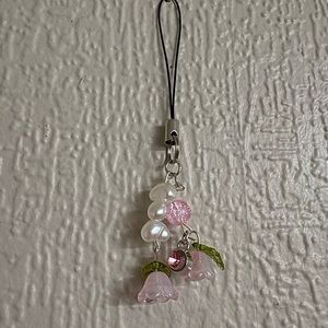 Pink and White Cherry Blossom Phone Charm